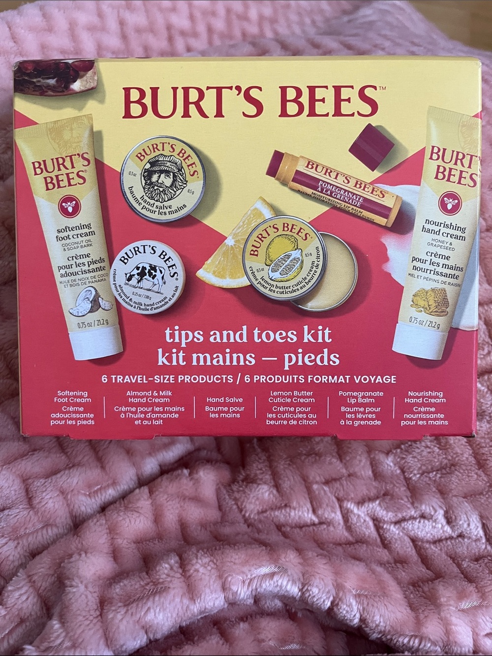 Burt's Bees Tips and Toes Kit - Red and Yellow Packaging